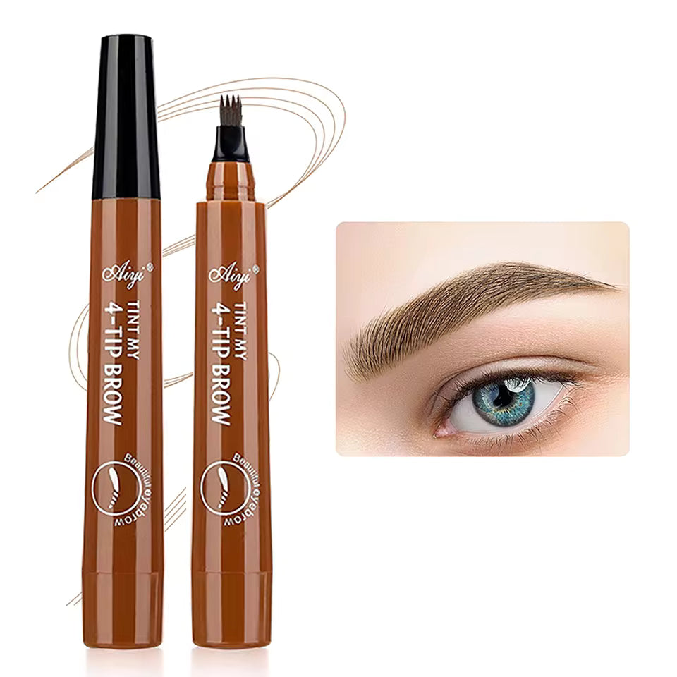 Four-Pronged Waterproof Eyebrow Pencil