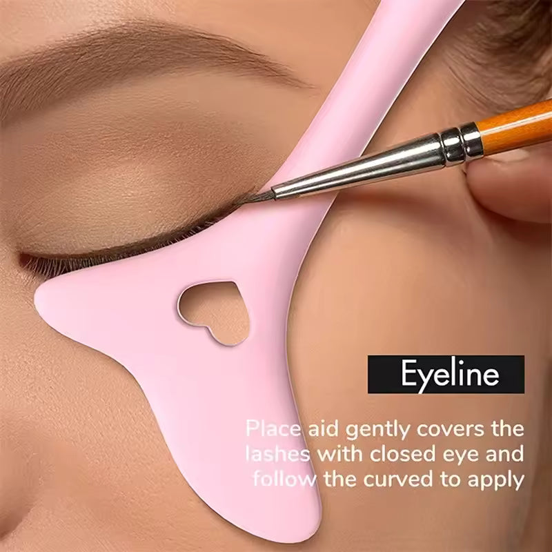Multi-Functional Silicone Eyeliner Stencil & Lipstick Guide