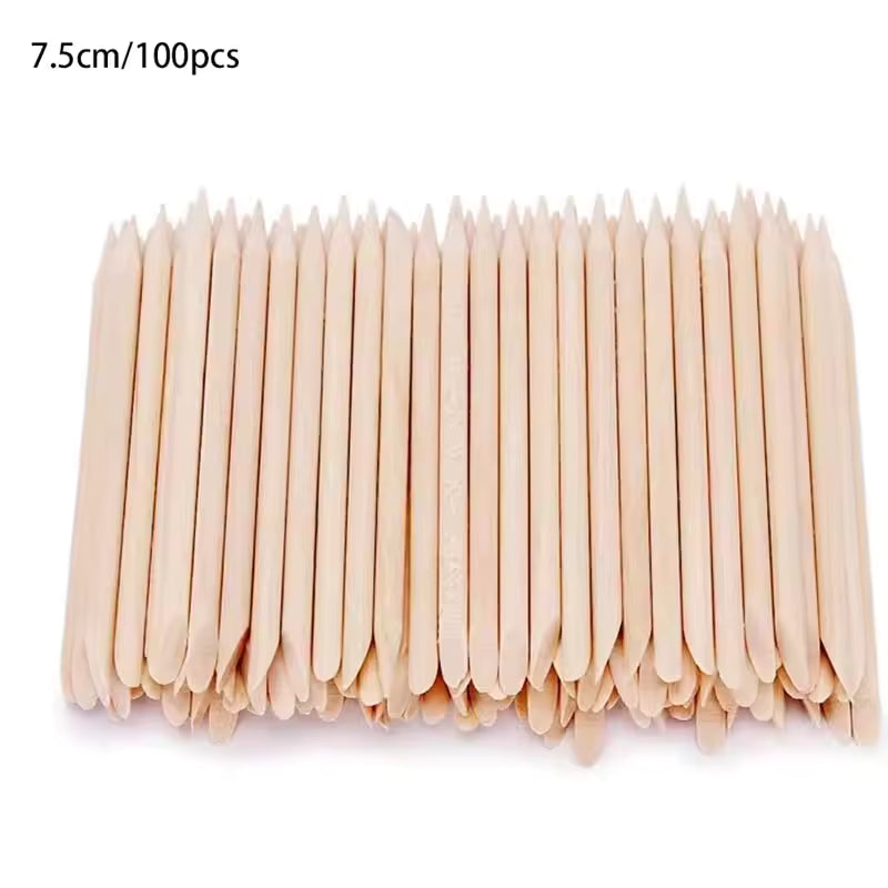 Wooden Cuticle Pusher Sticks