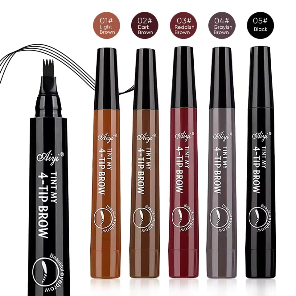 Four-Pronged Waterproof Eyebrow Pencil
