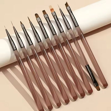 9pcs Professional Nail Art Liner Brush Set