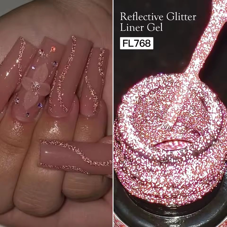 Reflective Glitter Nail Gel Polish – 5ml