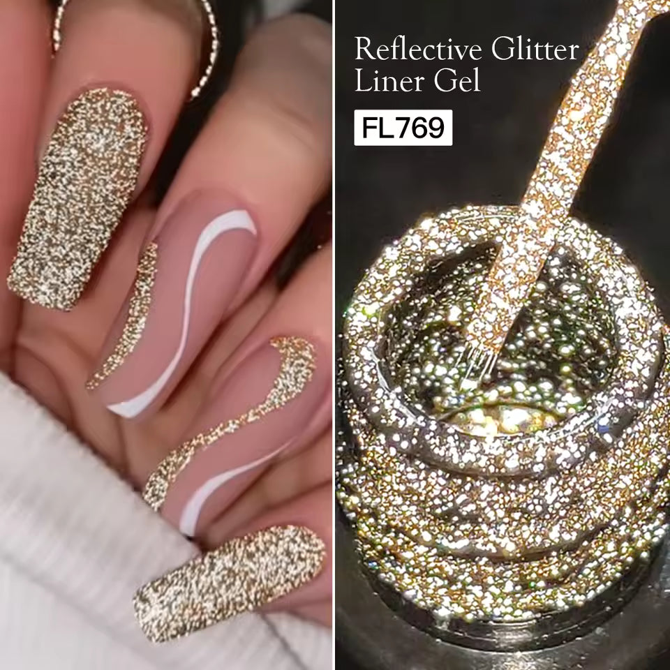 Reflective Glitter Nail Gel Polish – 5ml
