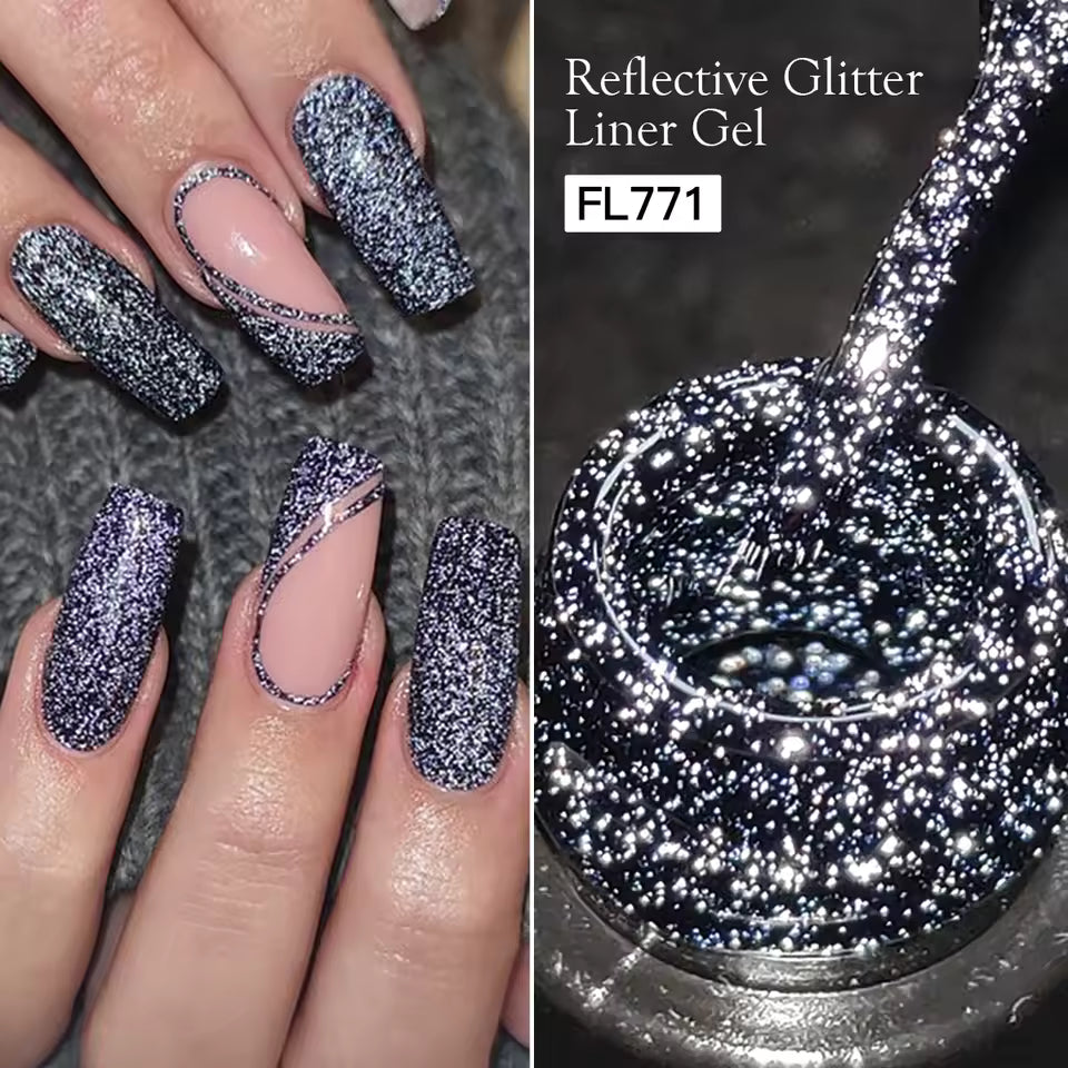Reflective Glitter Nail Gel Polish – 5ml