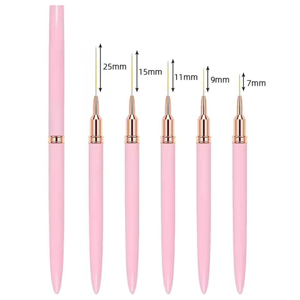 5-Piece Nail Art Liner Brush Set