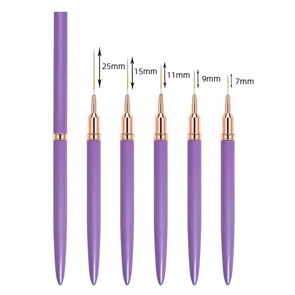 5-Piece Nail Art Liner Brush Set