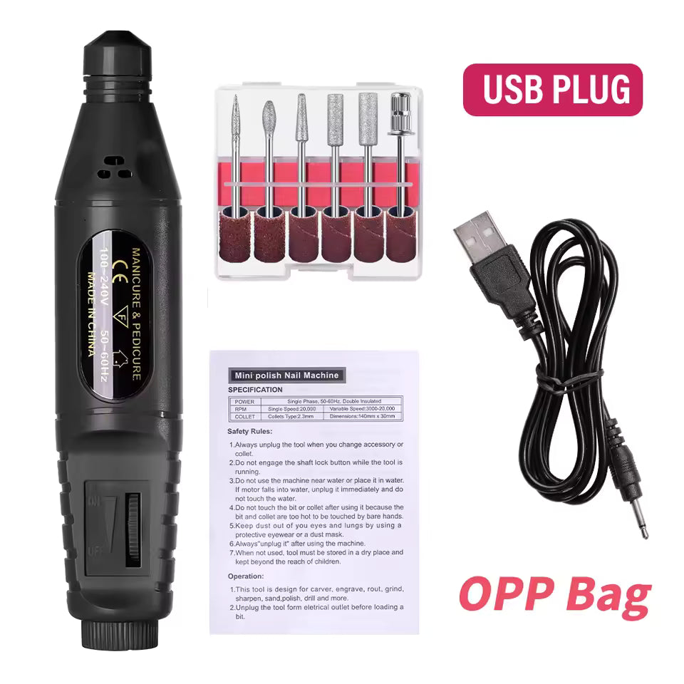 6-in-1 Electric Nail Drill Kit