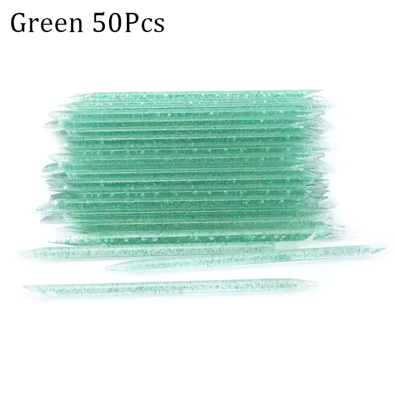 Reusable Double-Ended Crystal Cuticle Pusher Sticks