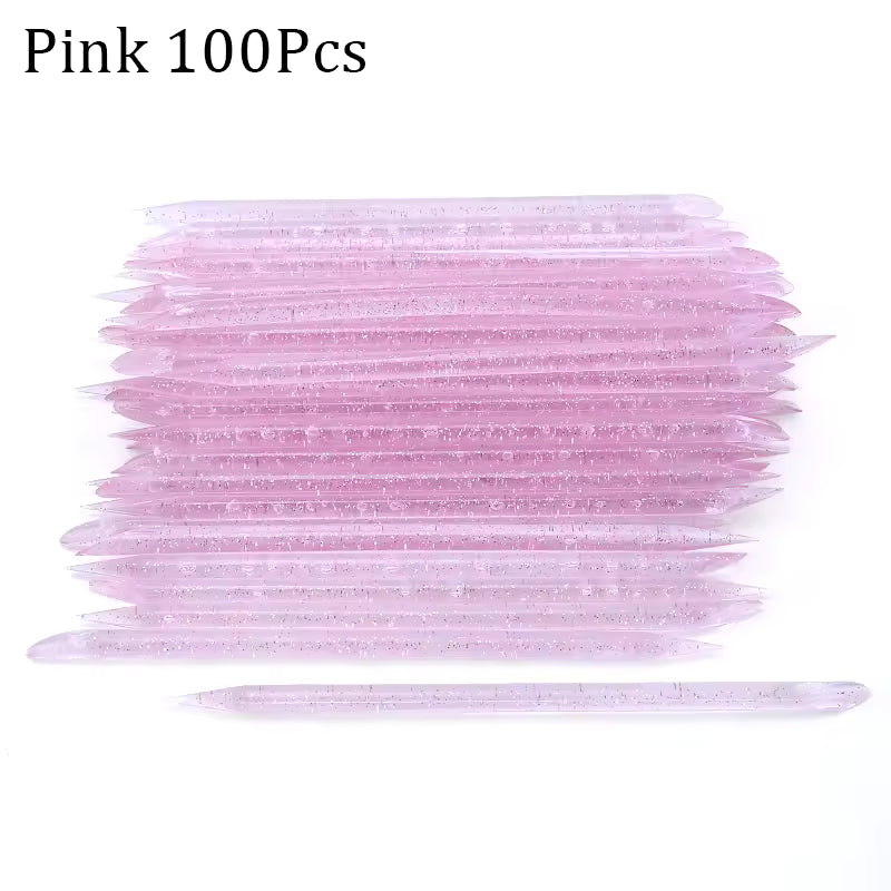 Reusable Double-Ended Crystal Cuticle Pusher Sticks