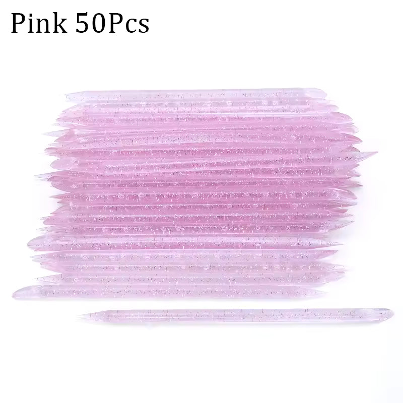 Reusable Double-Ended Crystal Cuticle Pusher Sticks
