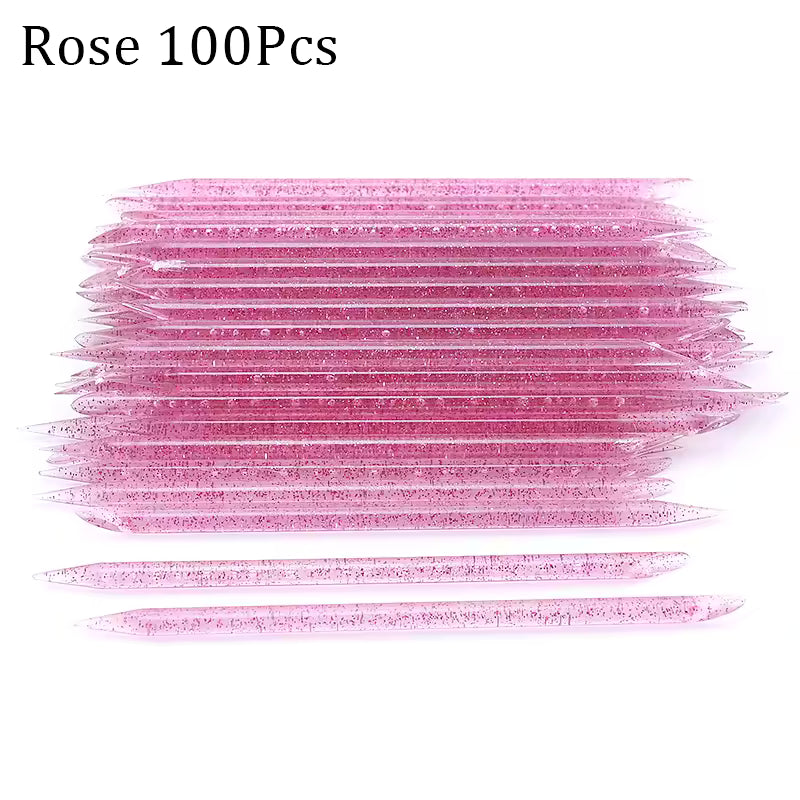 Reusable Double-Ended Crystal Cuticle Pusher Sticks