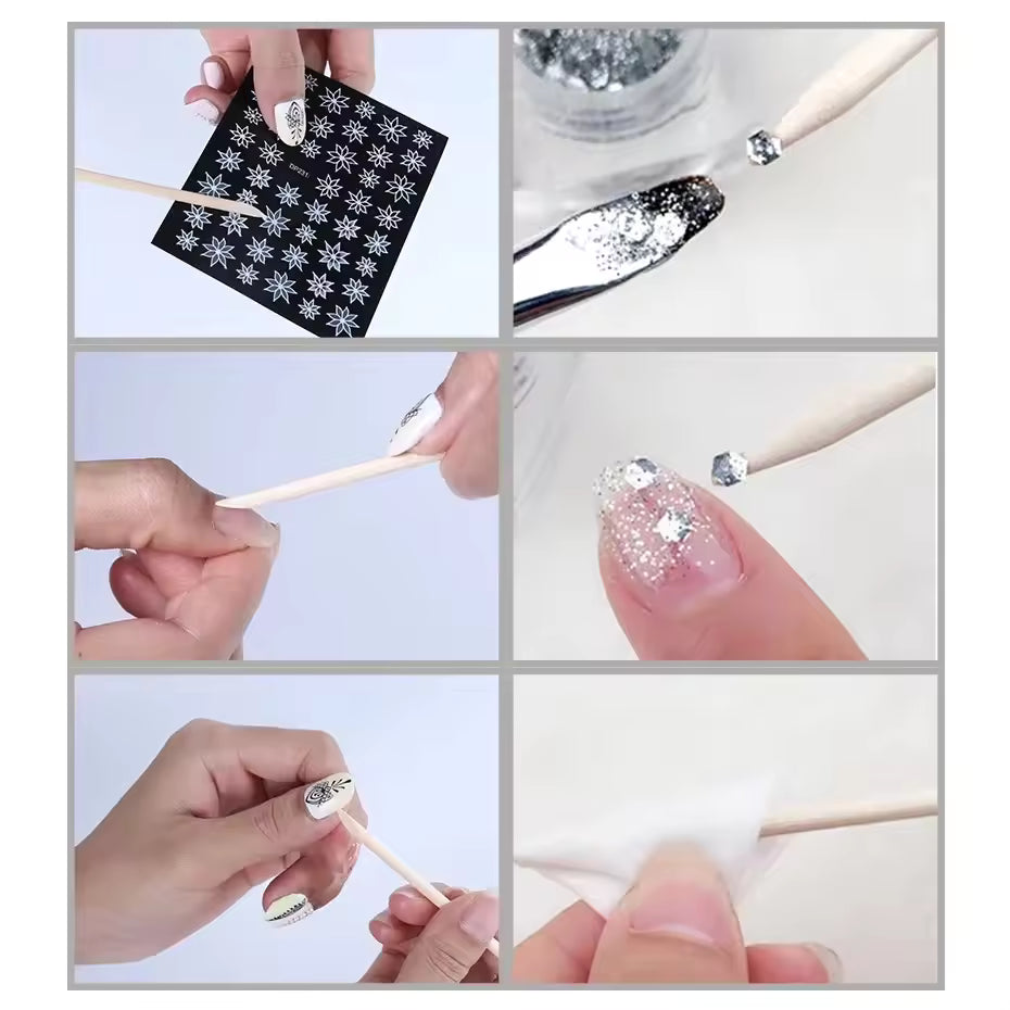 Wooden Cuticle Pusher Sticks