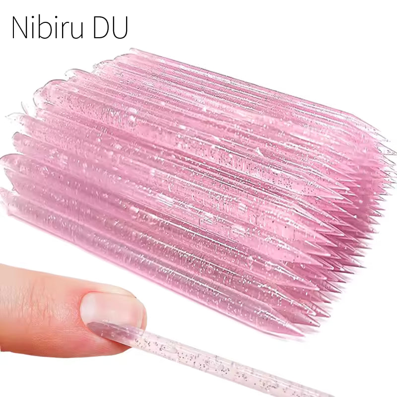 Reusable Double-Ended Crystal Cuticle Pusher Sticks