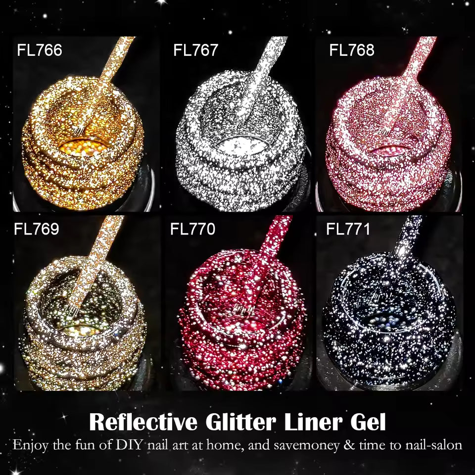 Reflective Glitter Nail Gel Polish – 5ml