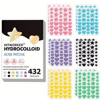 432 Pcs Colorful Star-Shaped Pimple Patches