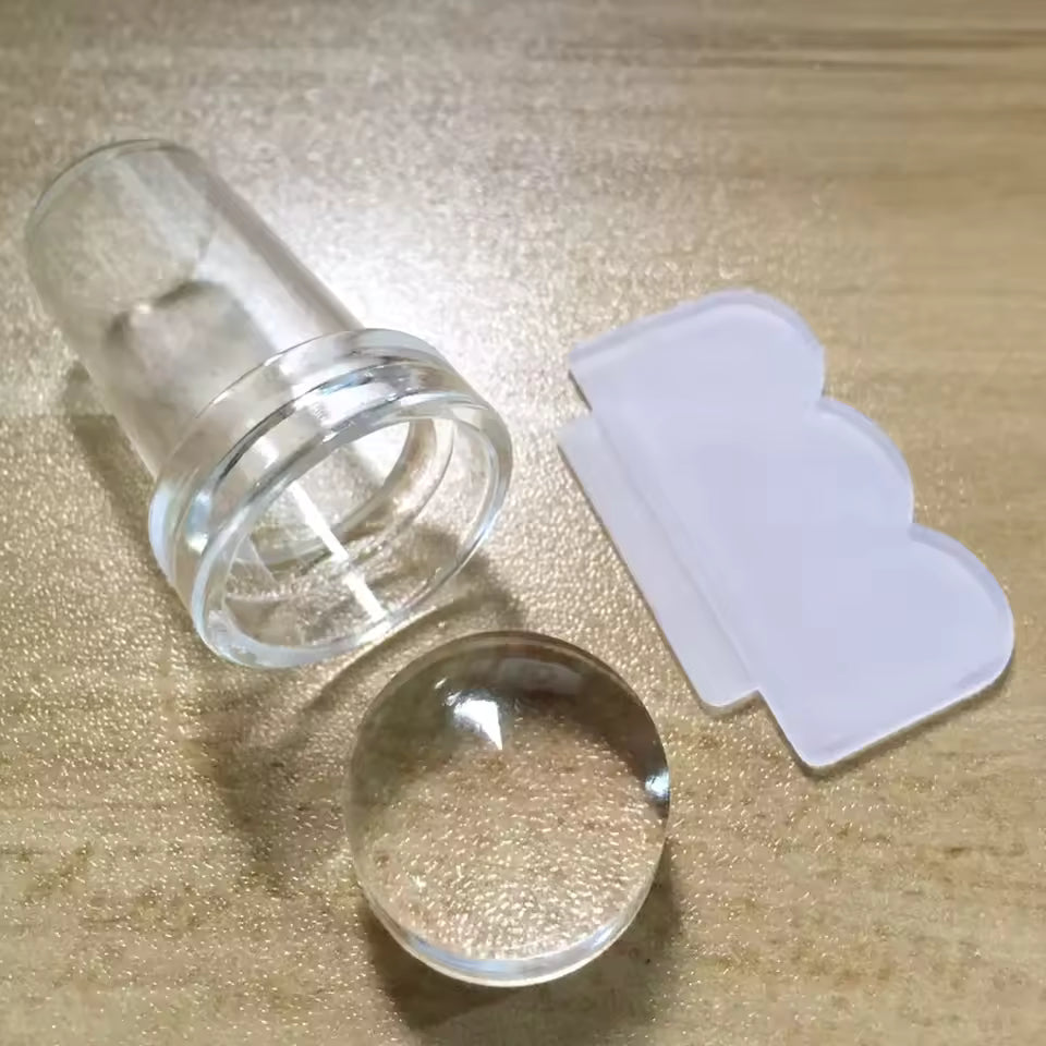 Transparent Silicone Nail Art Stamping Kit