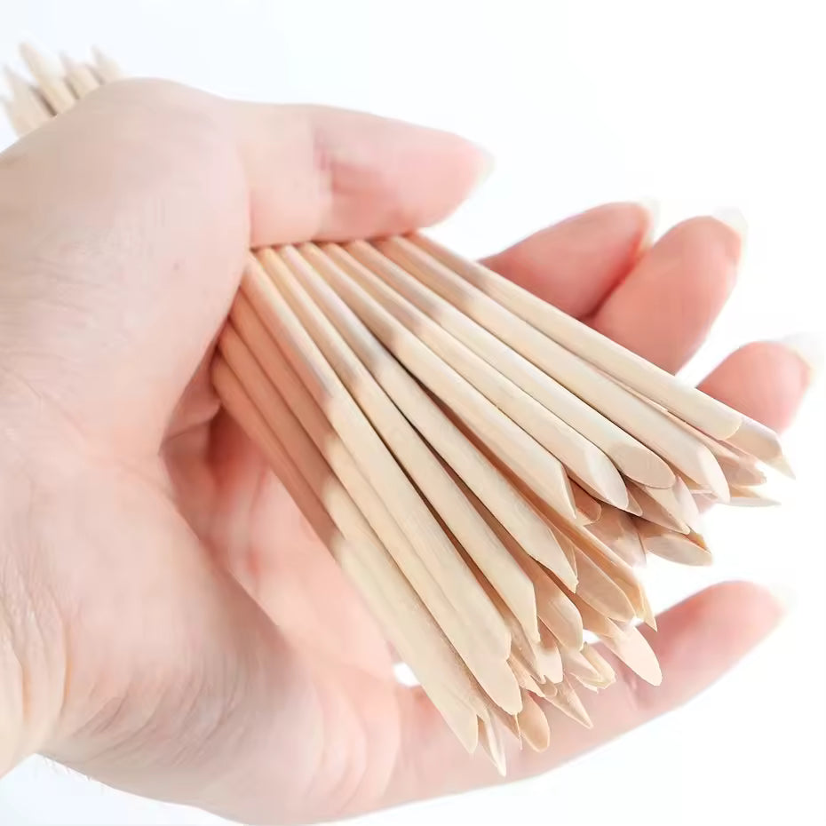 Wooden Cuticle Pusher Sticks
