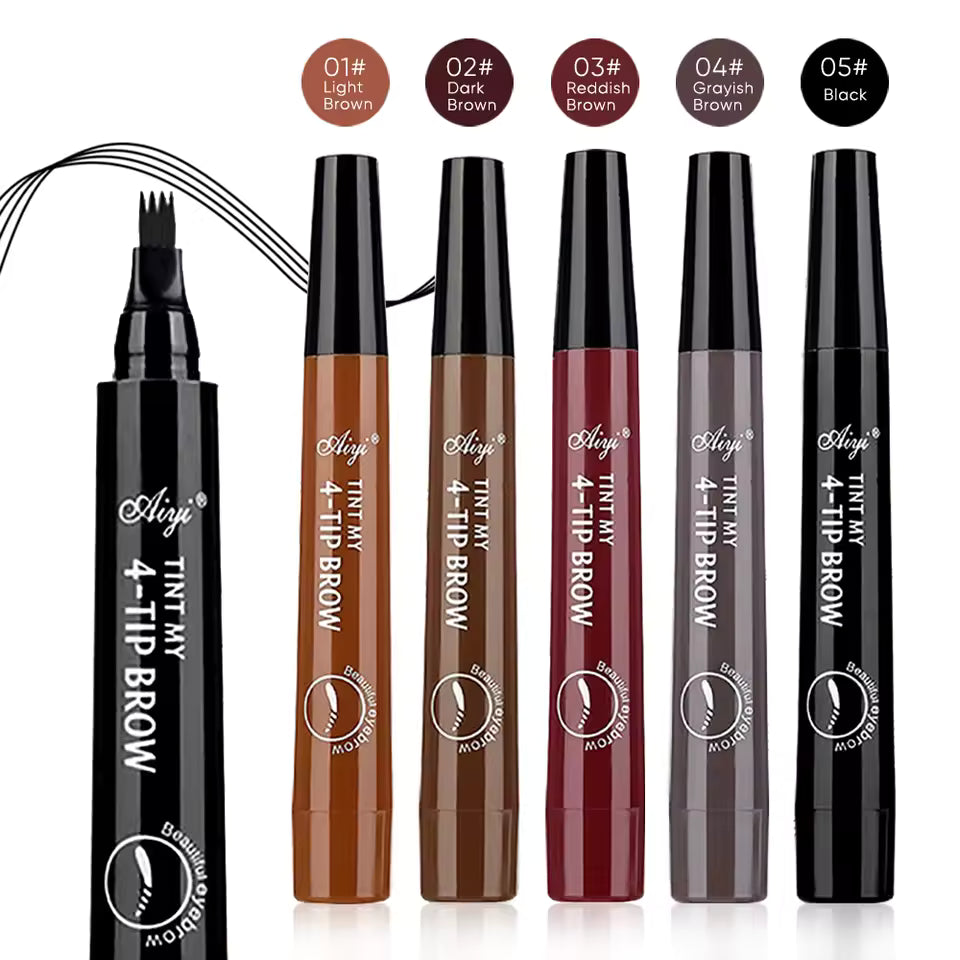 Four-Pronged Waterproof Eyebrow Pencil