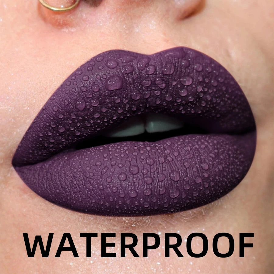 19-Color Matte Velvet Liquid Lipstick
