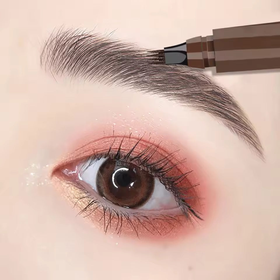 Four-Pronged Waterproof Eyebrow Pencil