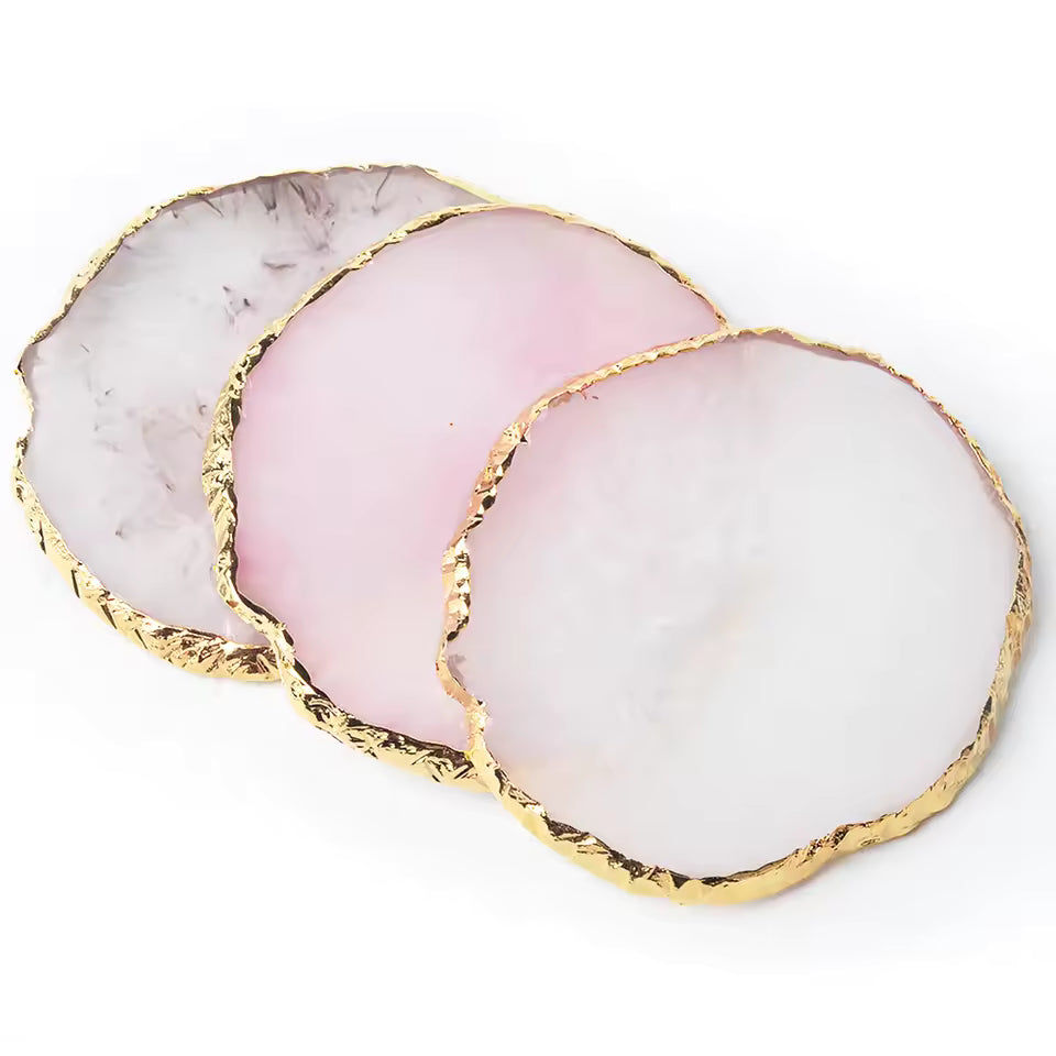 Round Resin Agate Nail Art Palette