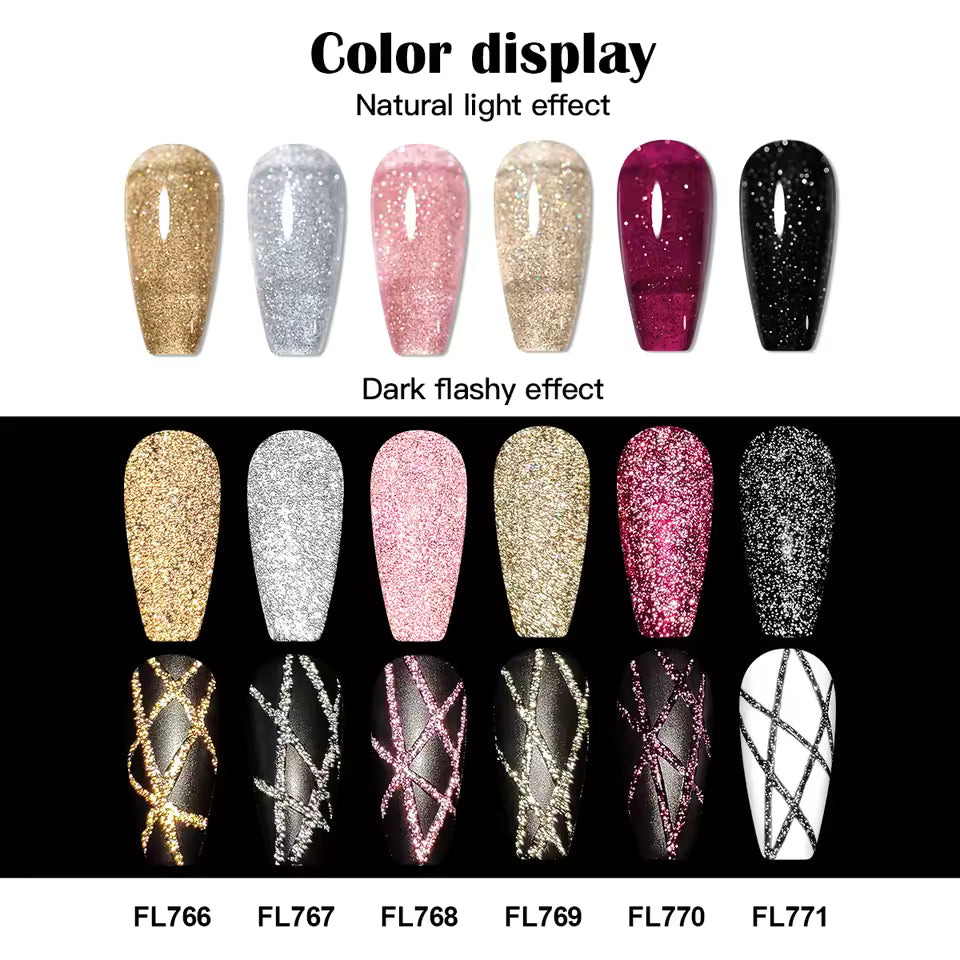 Reflective Glitter Nail Gel Polish – 5ml