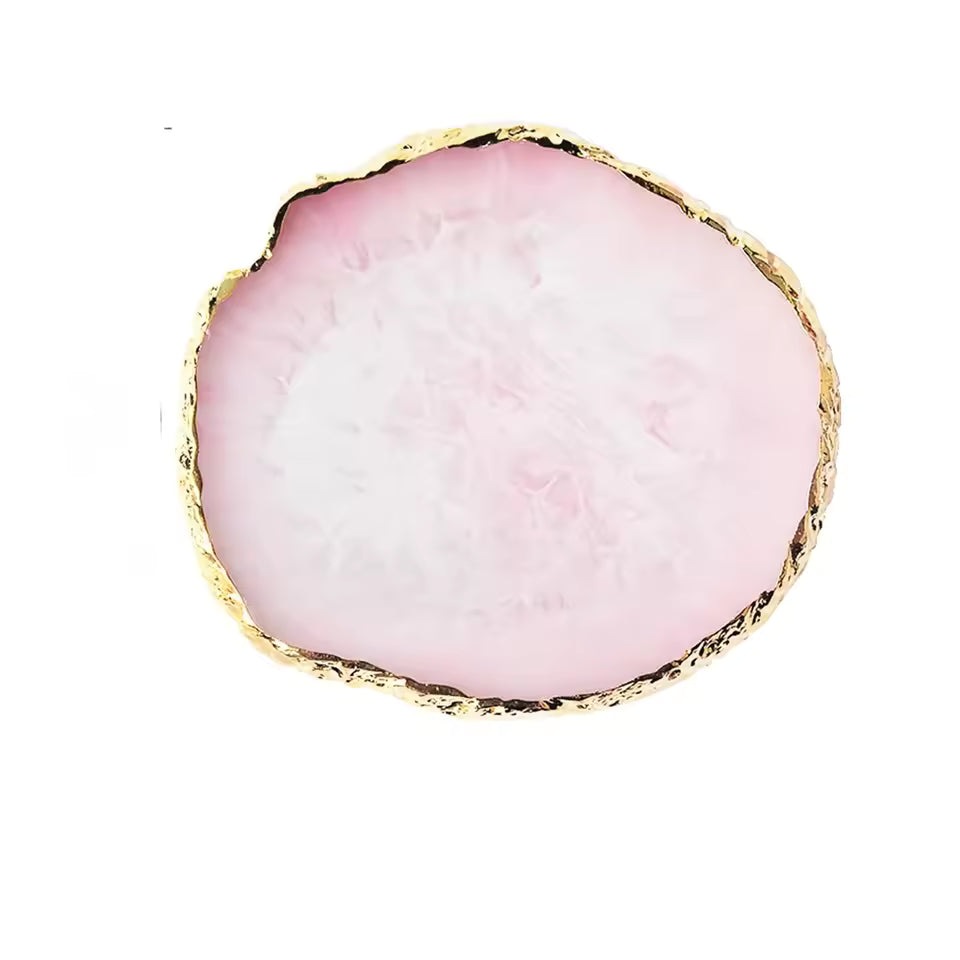 Round Resin Agate Nail Art Palette