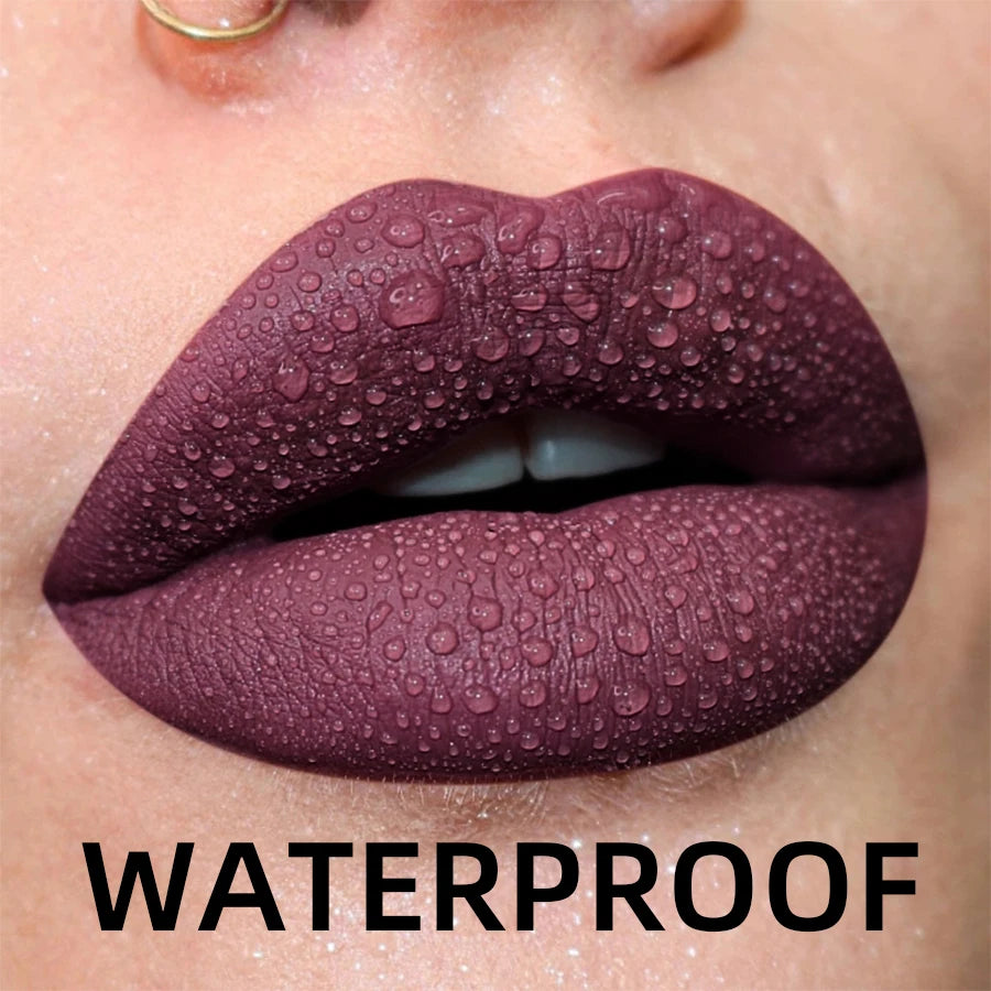 19-Color Matte Velvet Liquid Lipstick