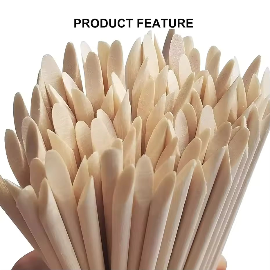 Wooden Cuticle Pusher Sticks