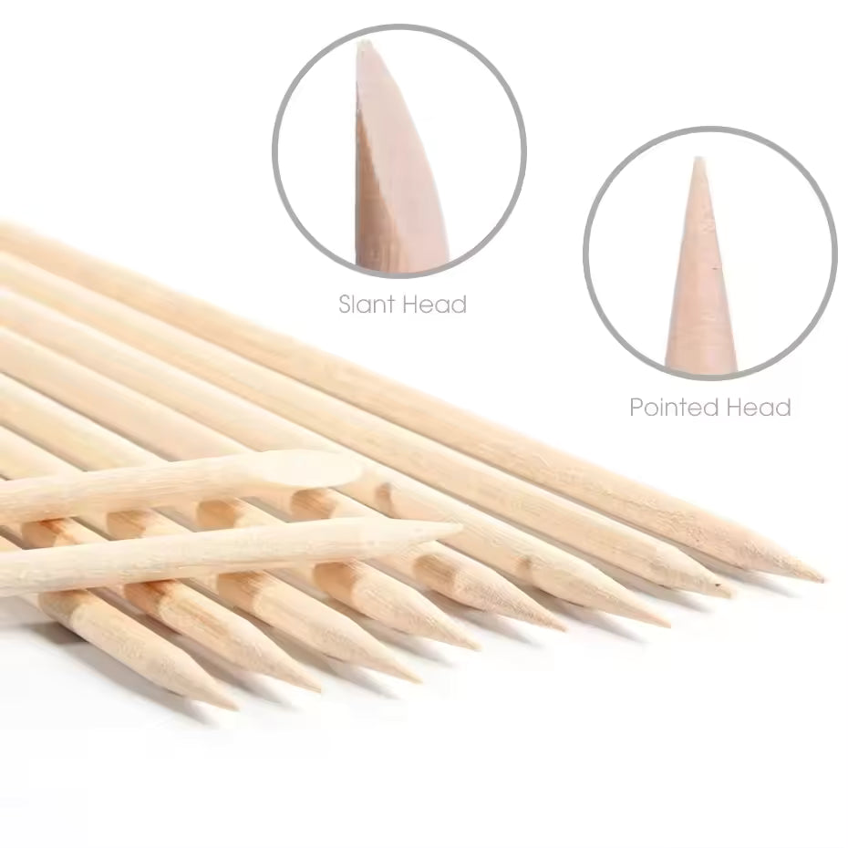 Wooden Cuticle Pusher Sticks