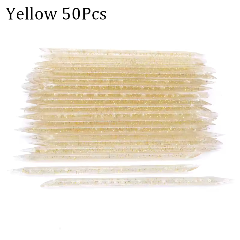 Reusable Double-Ended Crystal Cuticle Pusher Sticks